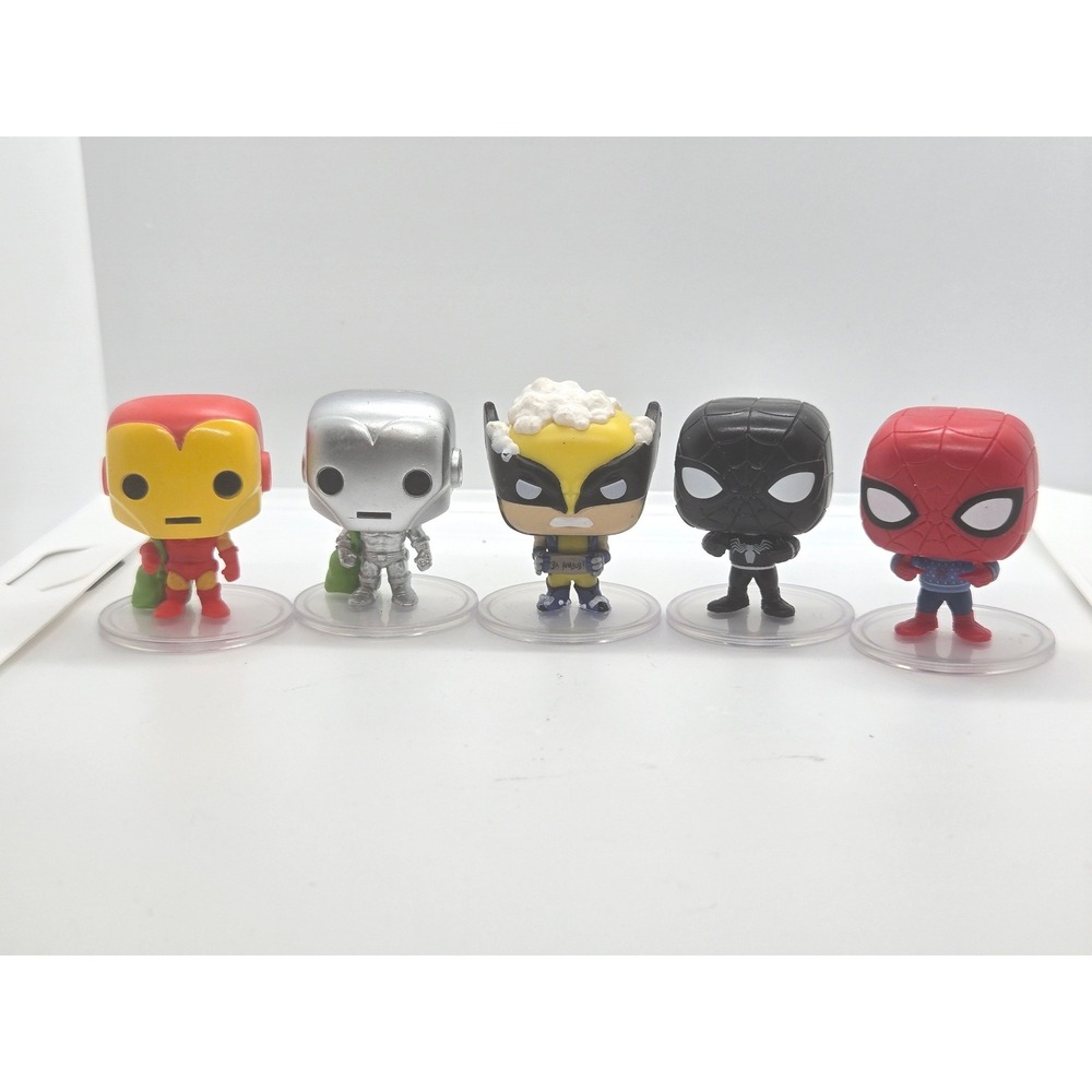 Funko Bitty Pop! Marvel Mini Vinyl Figures Lot Iron Man Wolverine Spider-Man